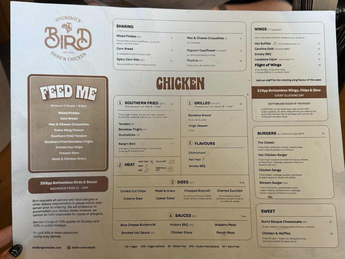 Menu Bird Bang'n Chicken-9