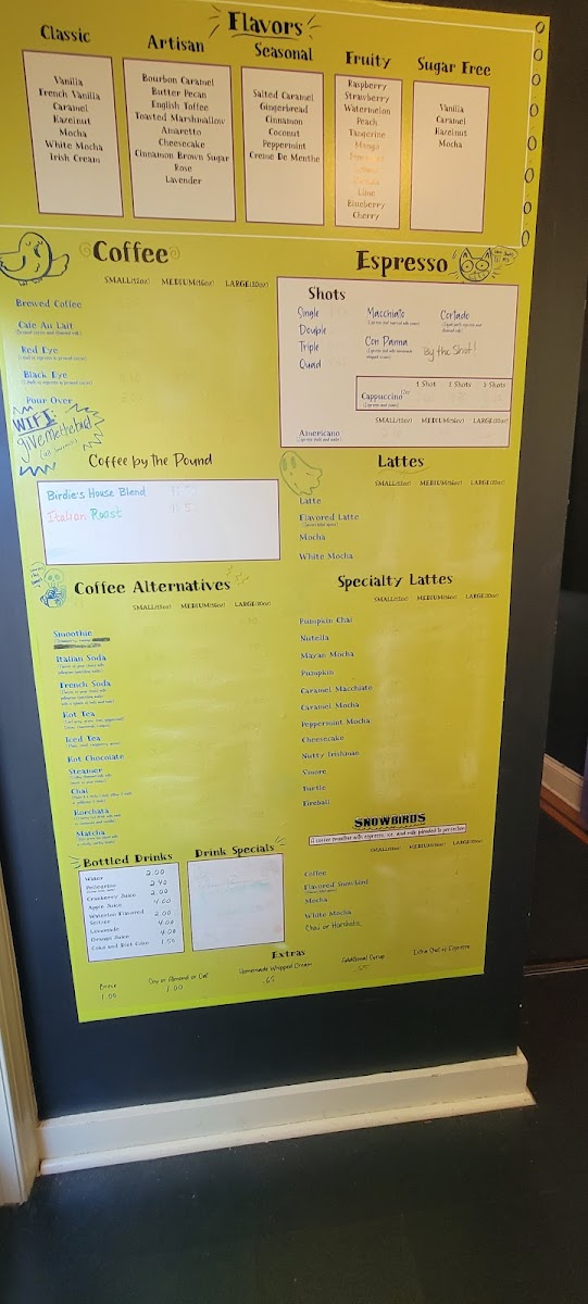 Menu Birdie's Cafe-1