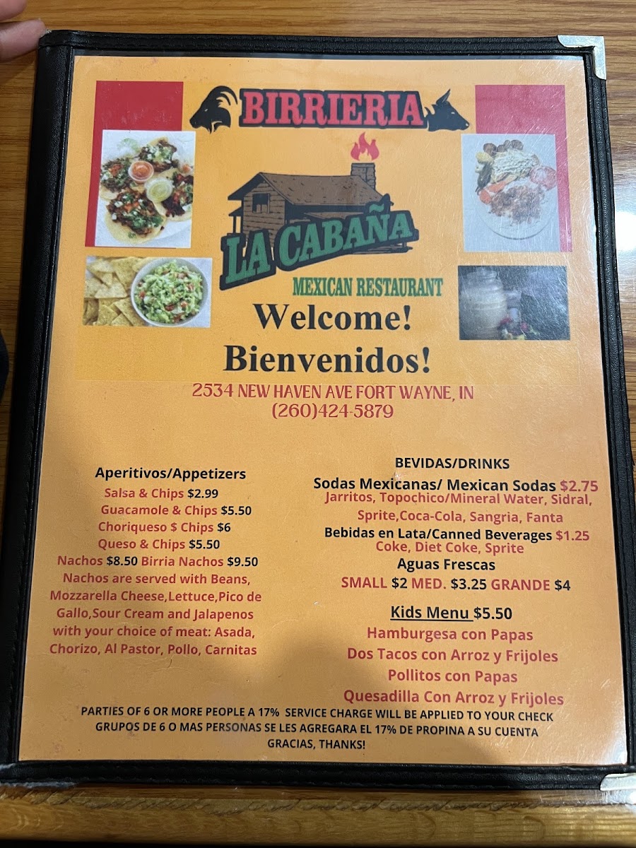 Menu Birrieria La Cabaña Mexican Restaurant-7