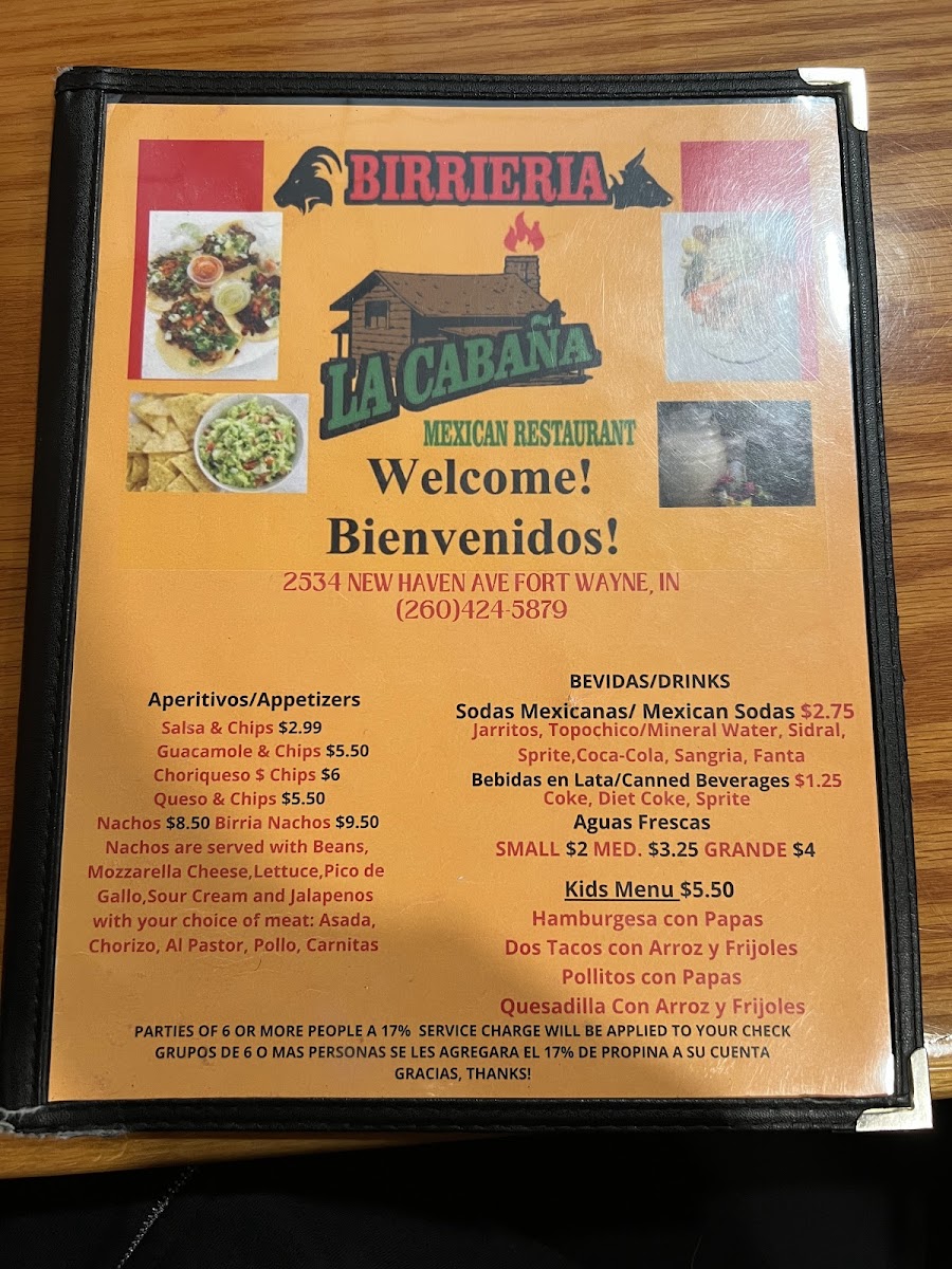 Menu Birrieria La Cabaña Mexican Restaurant-8