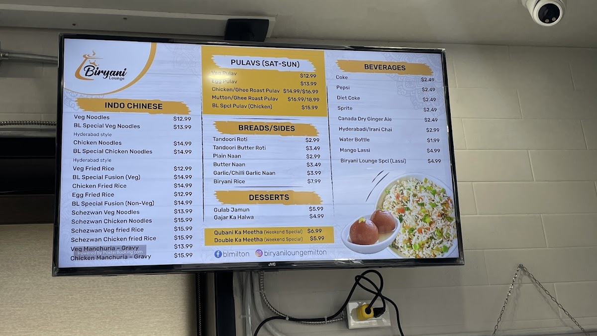 Menu Biryani Lounge Milton-8