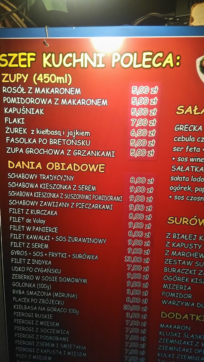 Menu Bis. Zajazd-7