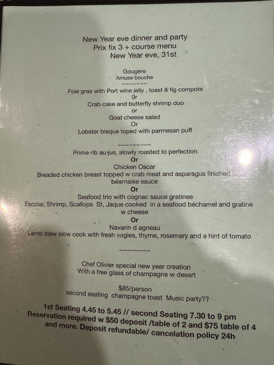 Menu Bistro 317-5