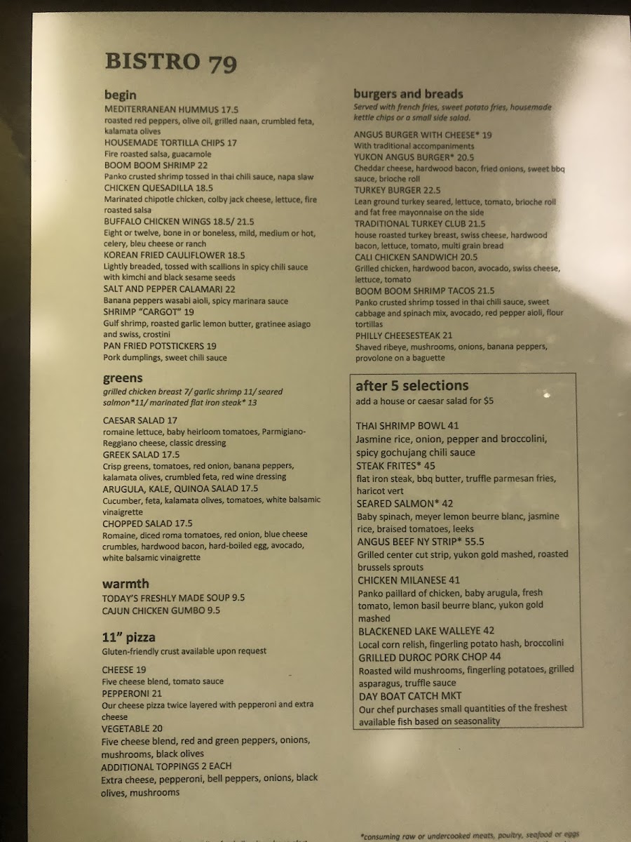 Menu Bistro 79-2