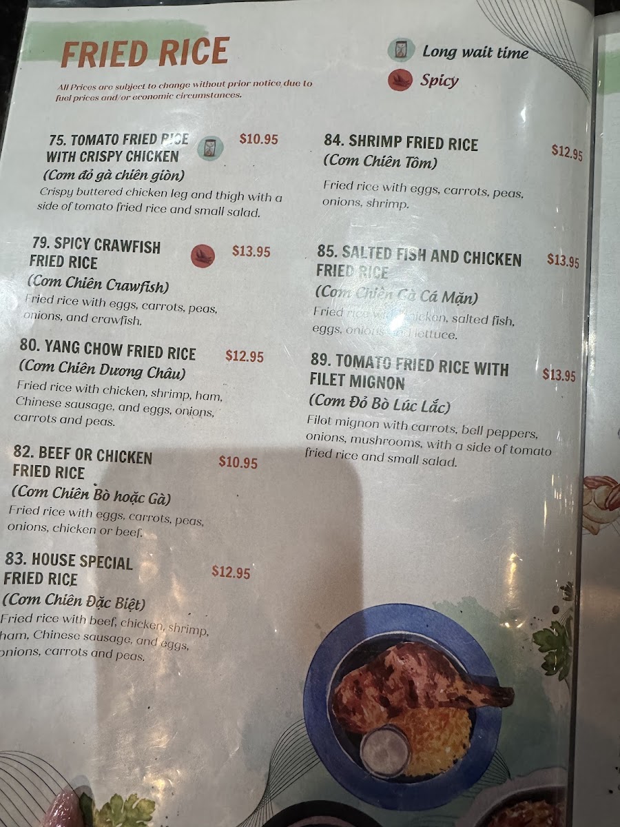 Menu Bistro B-8