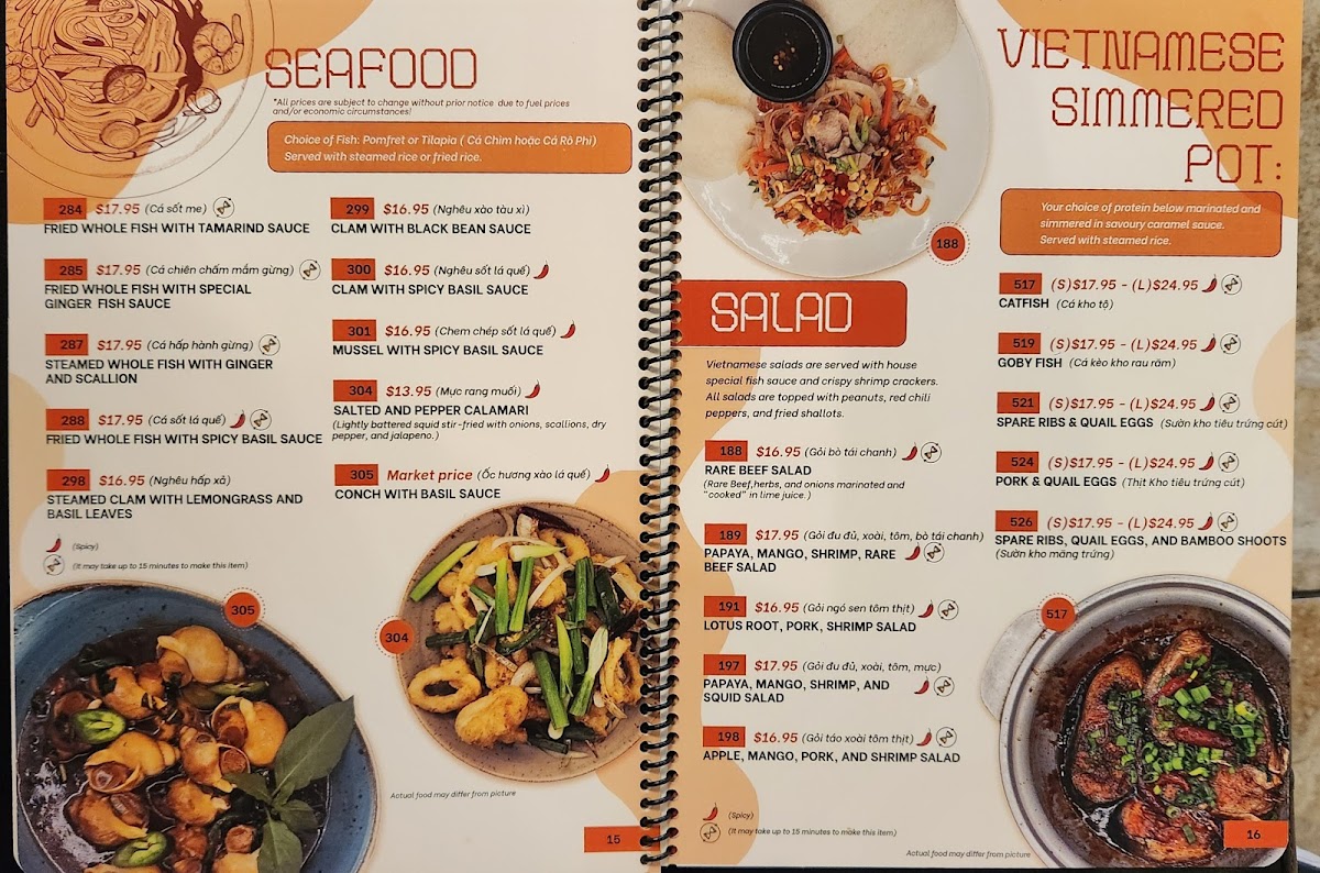 Menu Bistro B-9
