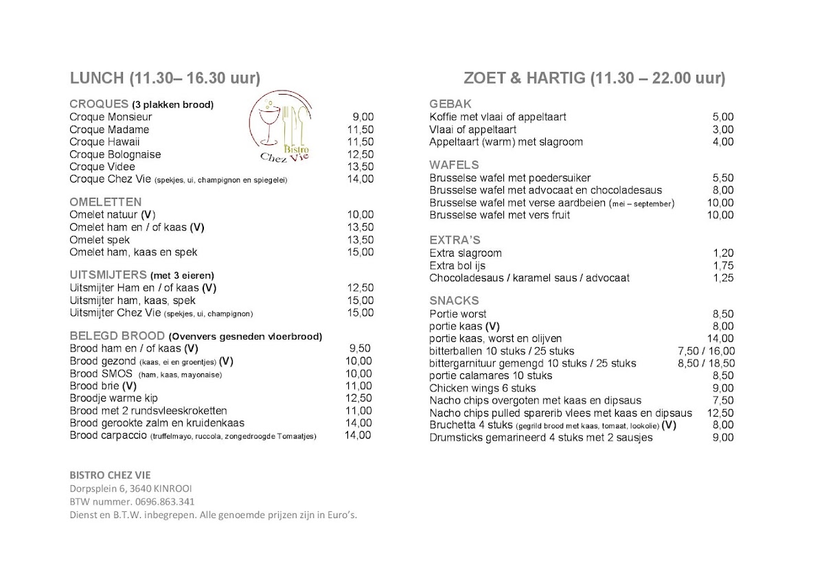 Menu Bistro Chez Vie-4