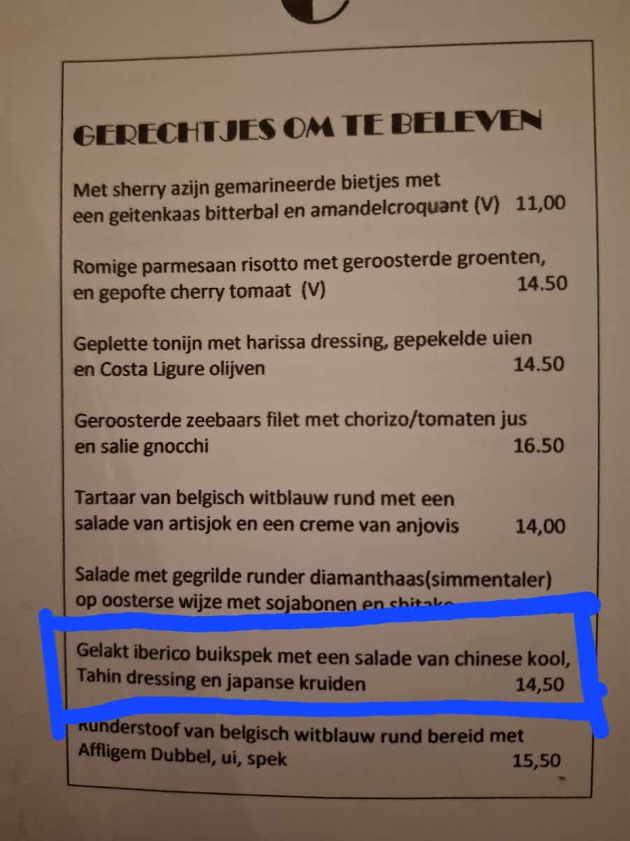 Menu Bistro Croquant Maastricht-2