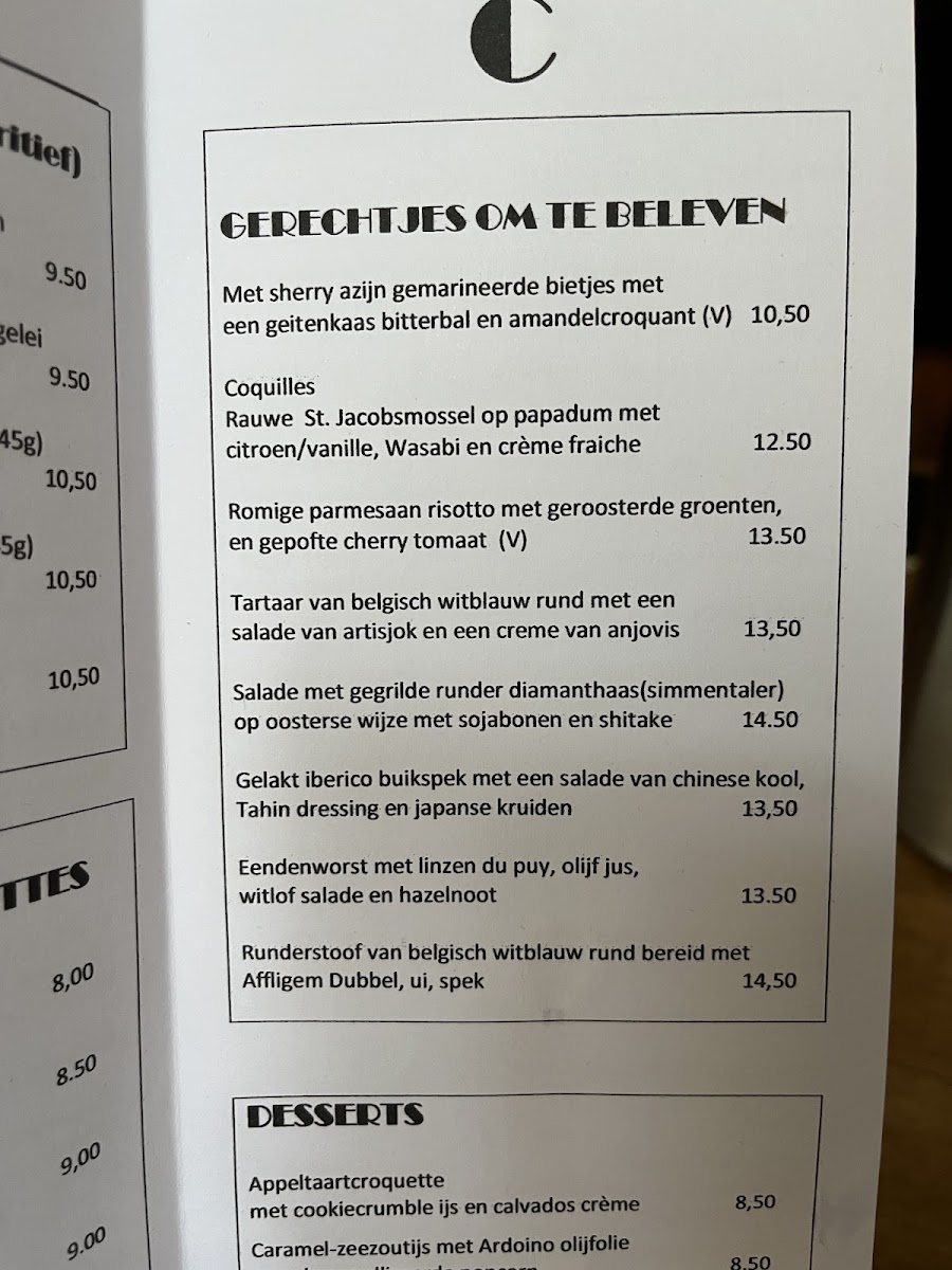 Menu Bistro Croquant Maastricht-6