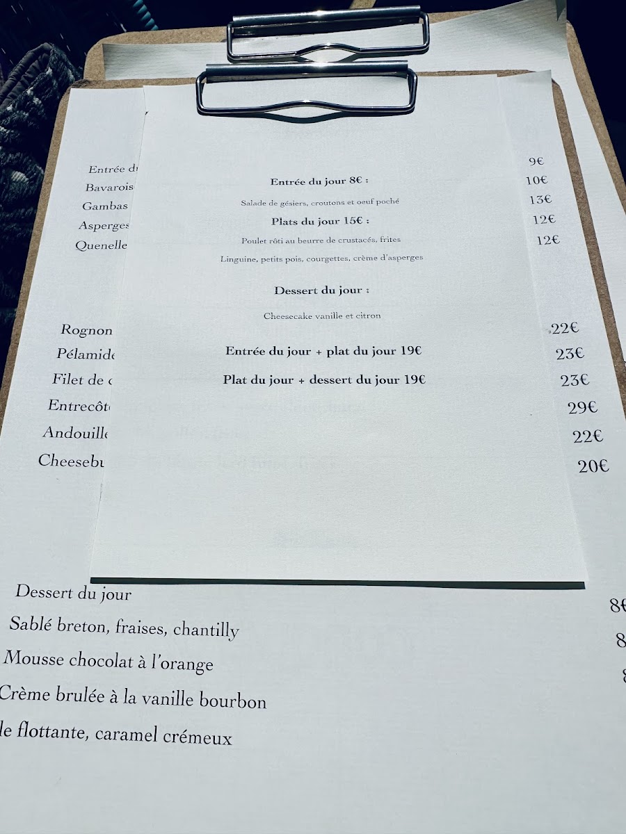 Menu Bistro De L'étoile-2