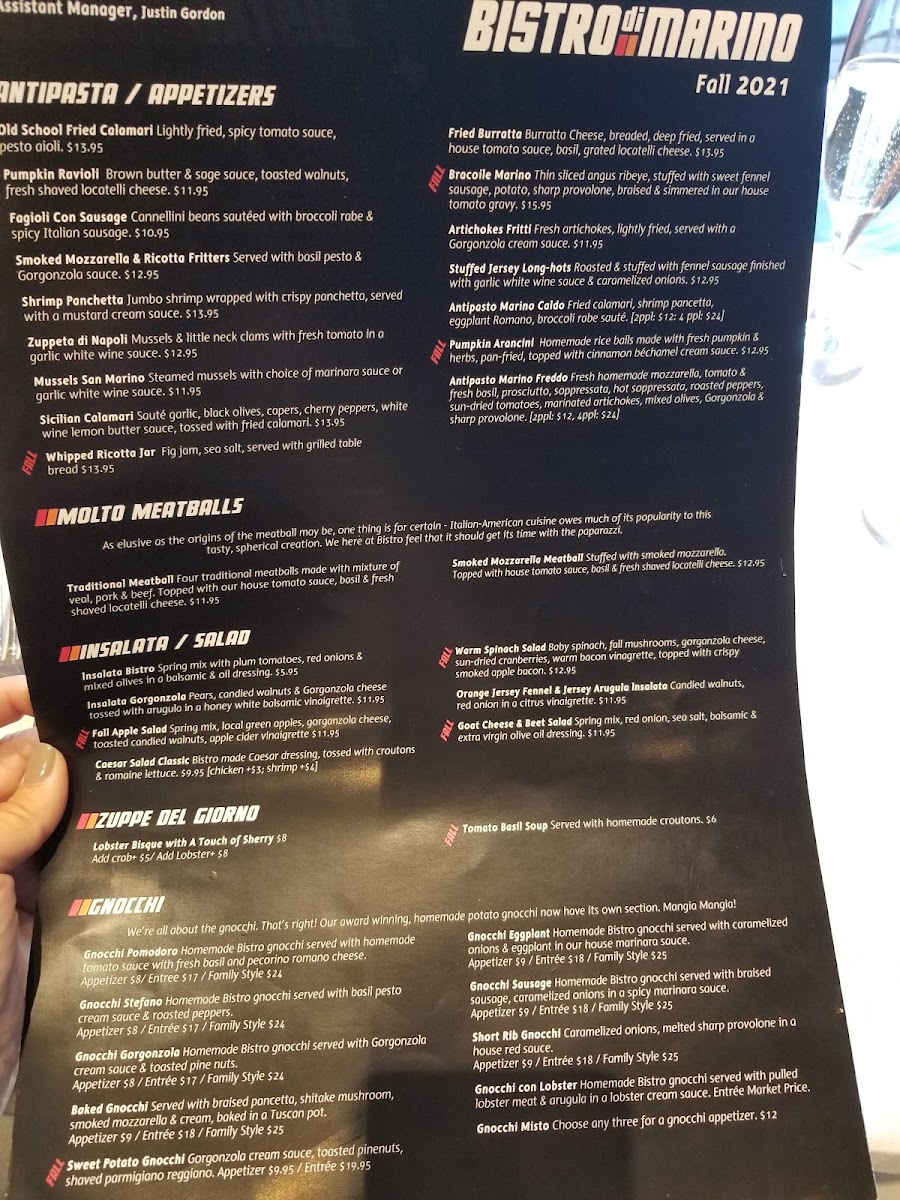 Menu Bistro Dimarino - Marlton-1