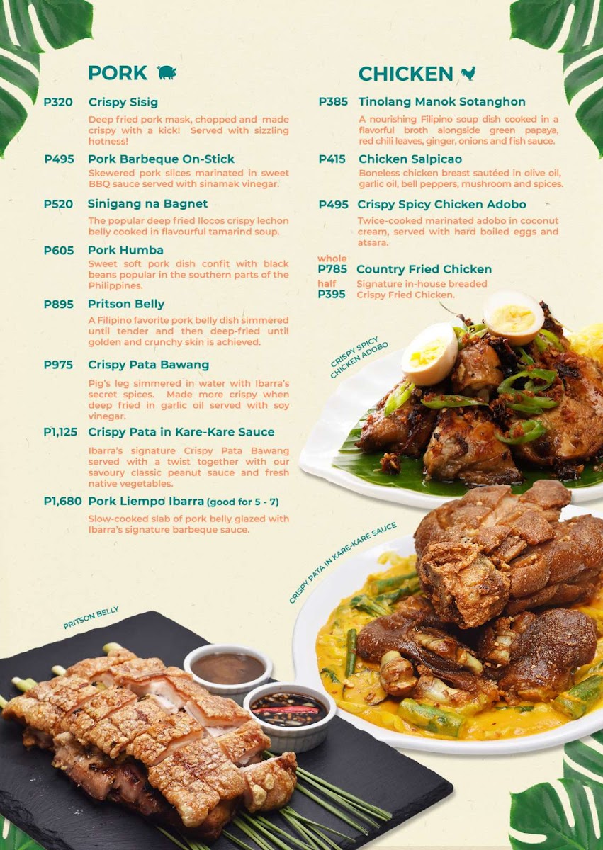 Menu Bistro Ibarra Tagaytay-1