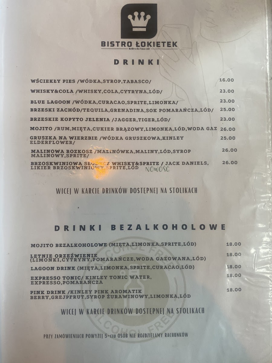 Menu Bistro Łokietek-1