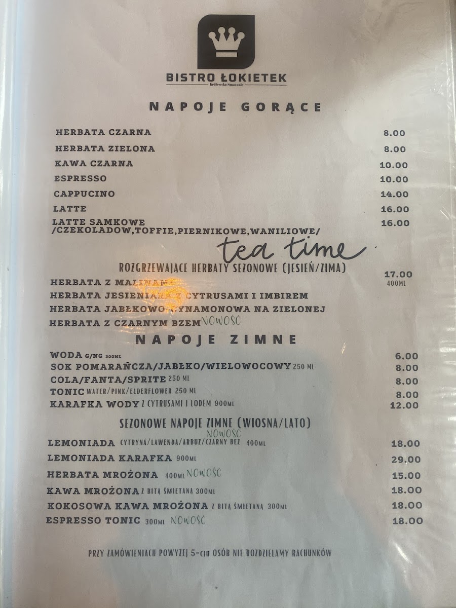 Menu Bistro Łokietek-2