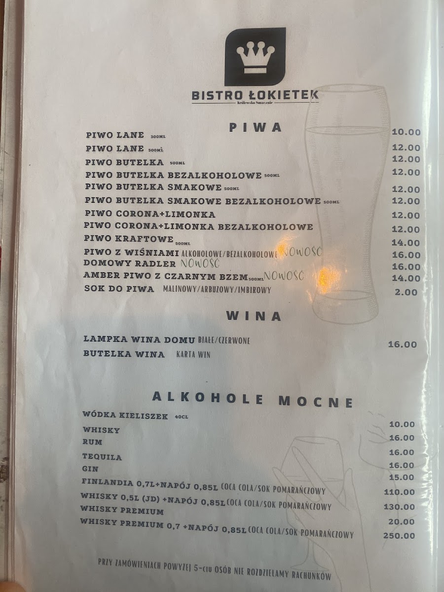 Menu Bistro Łokietek-9