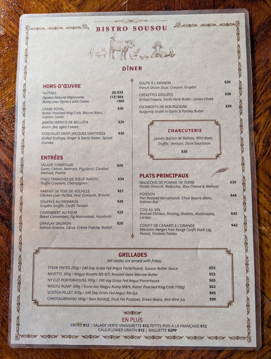 Menu Bistro Sousou-1