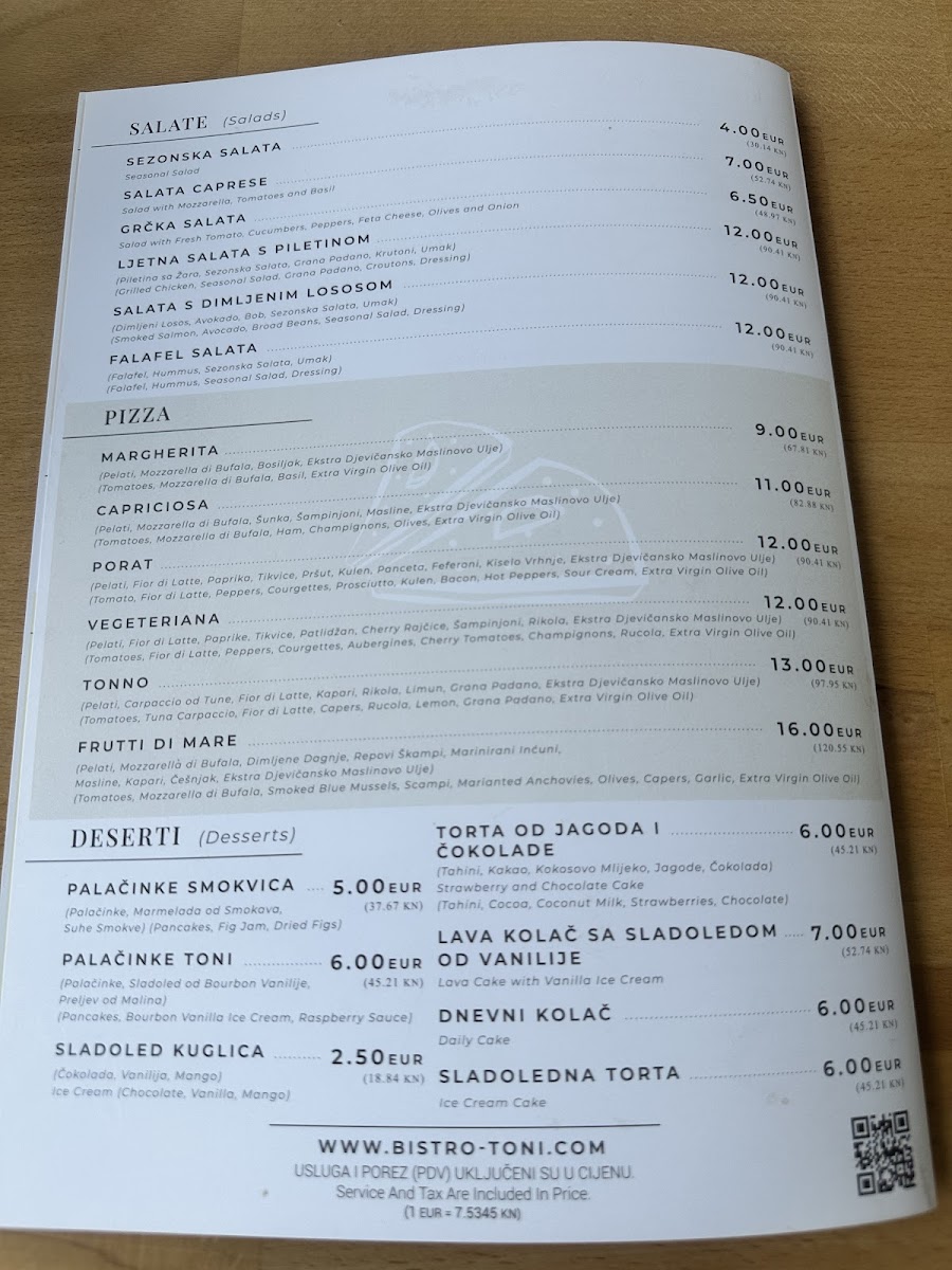 Menu Bistro Toni - Fish & Seafood Restaurant-4