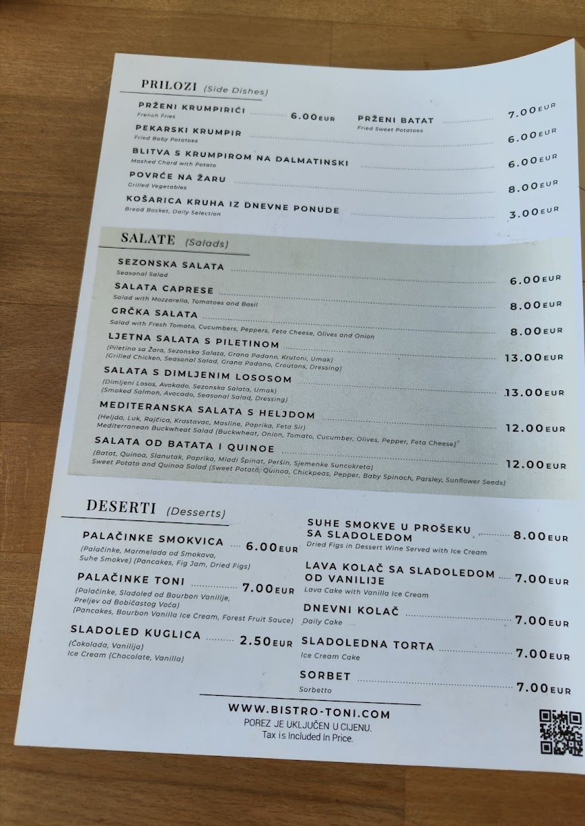 Menu Bistro Toni - Fish & Seafood Restaurant-5