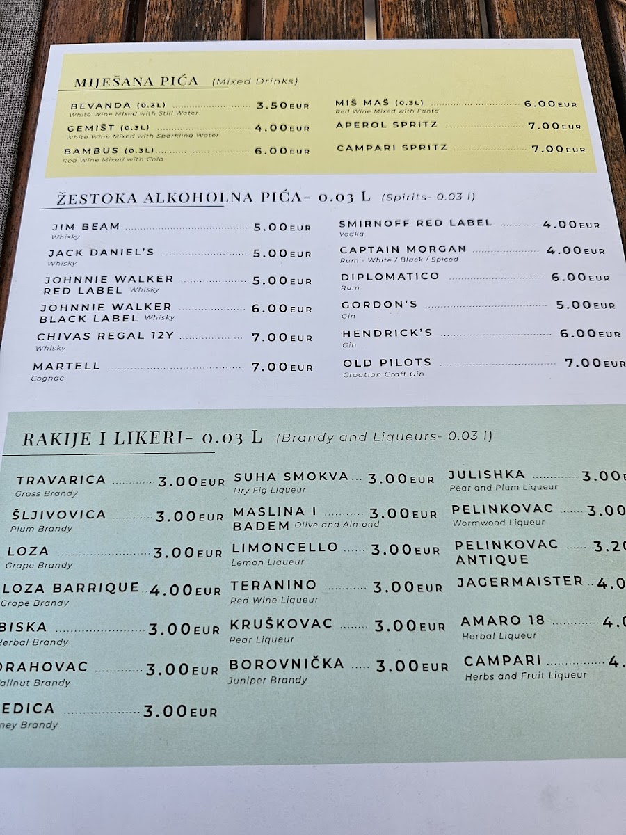 Menu Bistro Toni - Fish & Seafood Restaurant-9