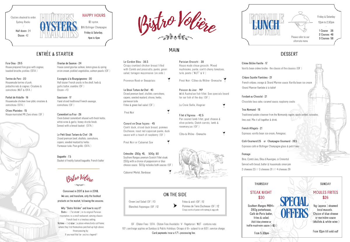 Menu Bistro Voliere-1