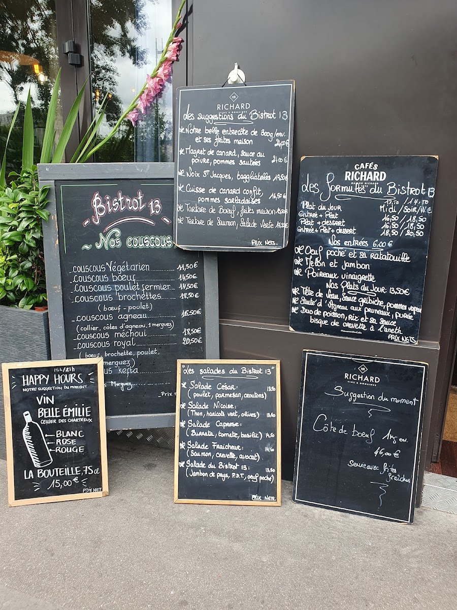 Menu Bistrot 13-1