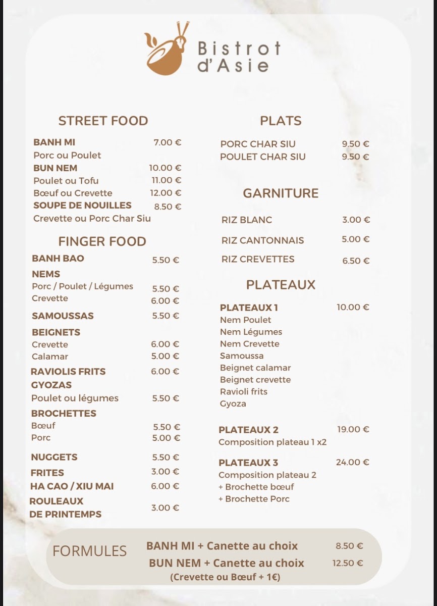 Menu Bistrot D'asie-1