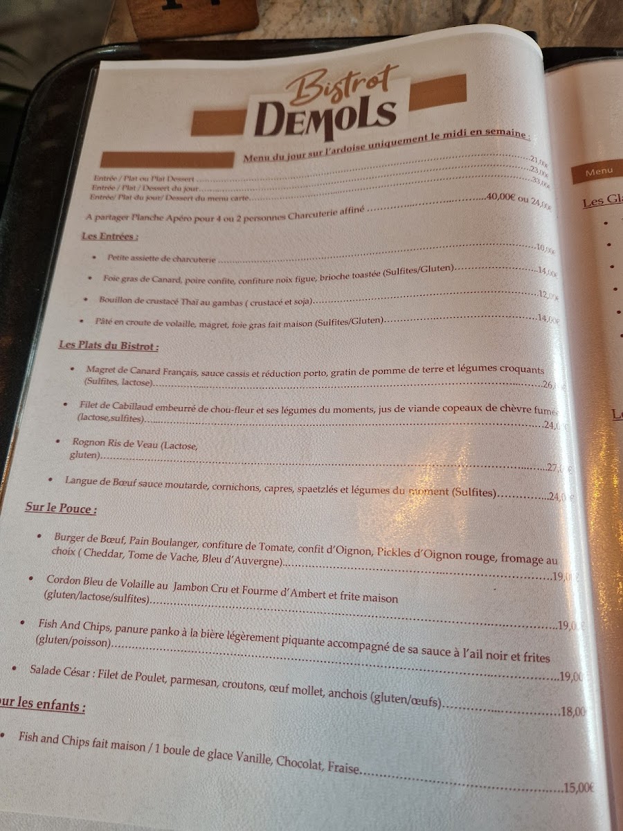 Menu Bistrot Demols - Restaurant-7