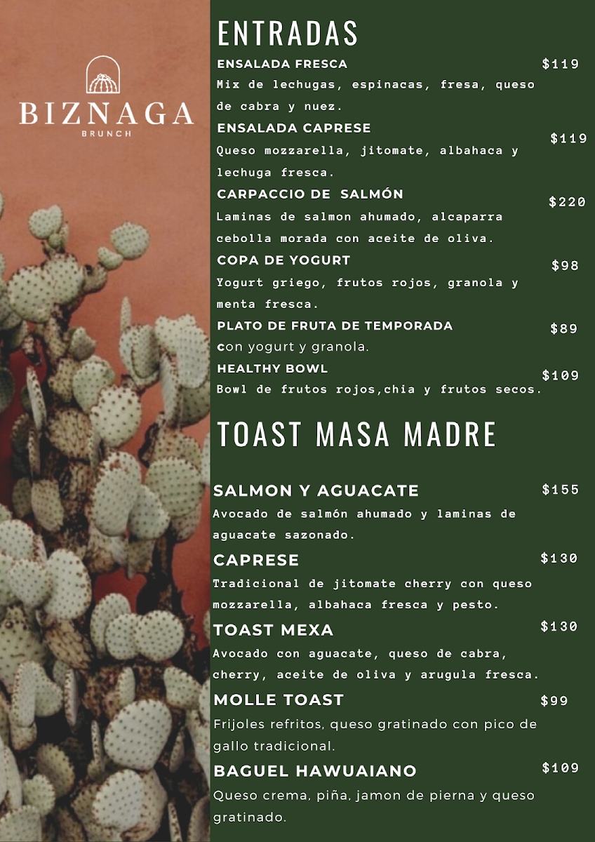 Menu Biznaga Brunch & Restaurant-1