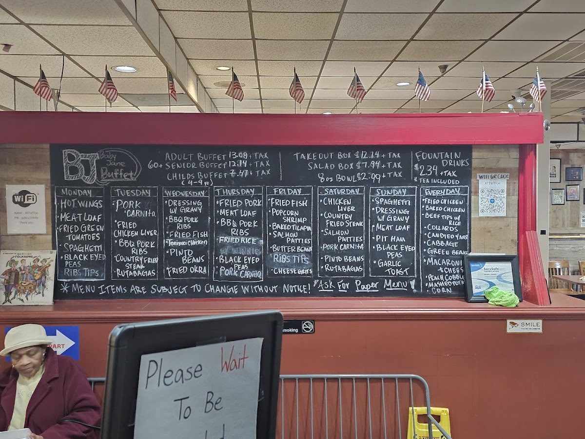 Menu Bj Buffet Conyers-1