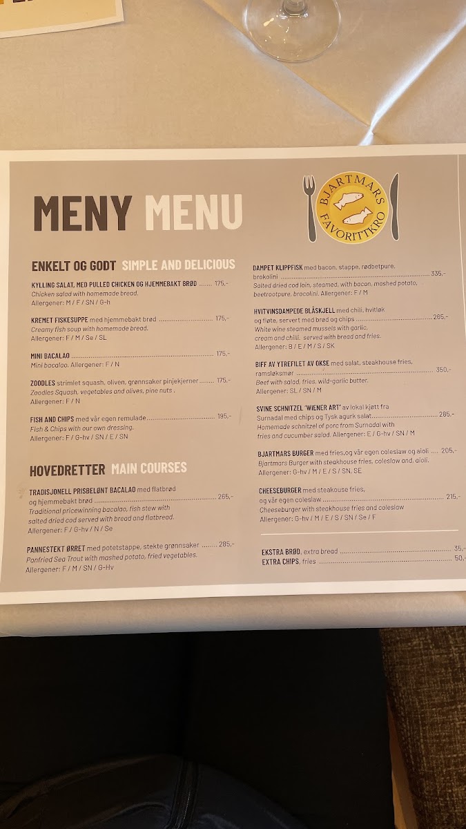 Menu Bjartmars Favorittkro-10