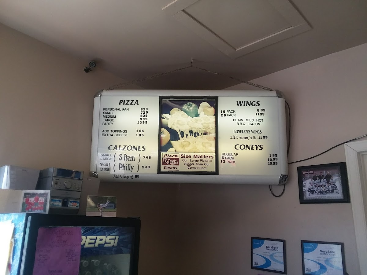 Menu Bjay's Pizza And Coneys-2