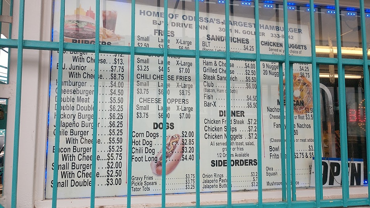 Menu Bj's Drive-In-2