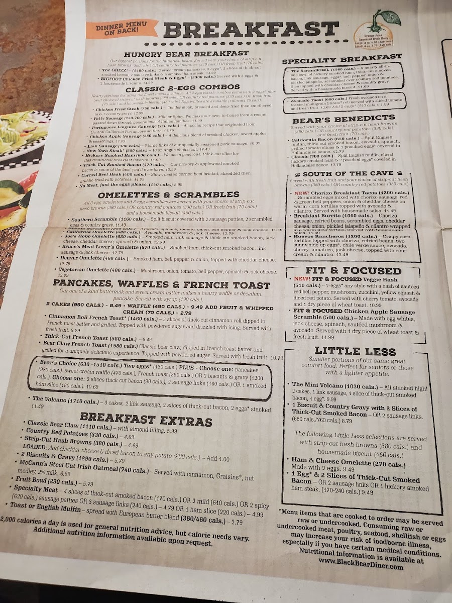 Menu Black Bear Diner Citrus Heights-7