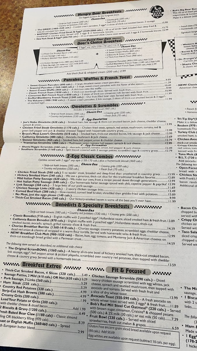 Menu Black Bear Diner Las Vegas - S. Las Vegas Blvd-2