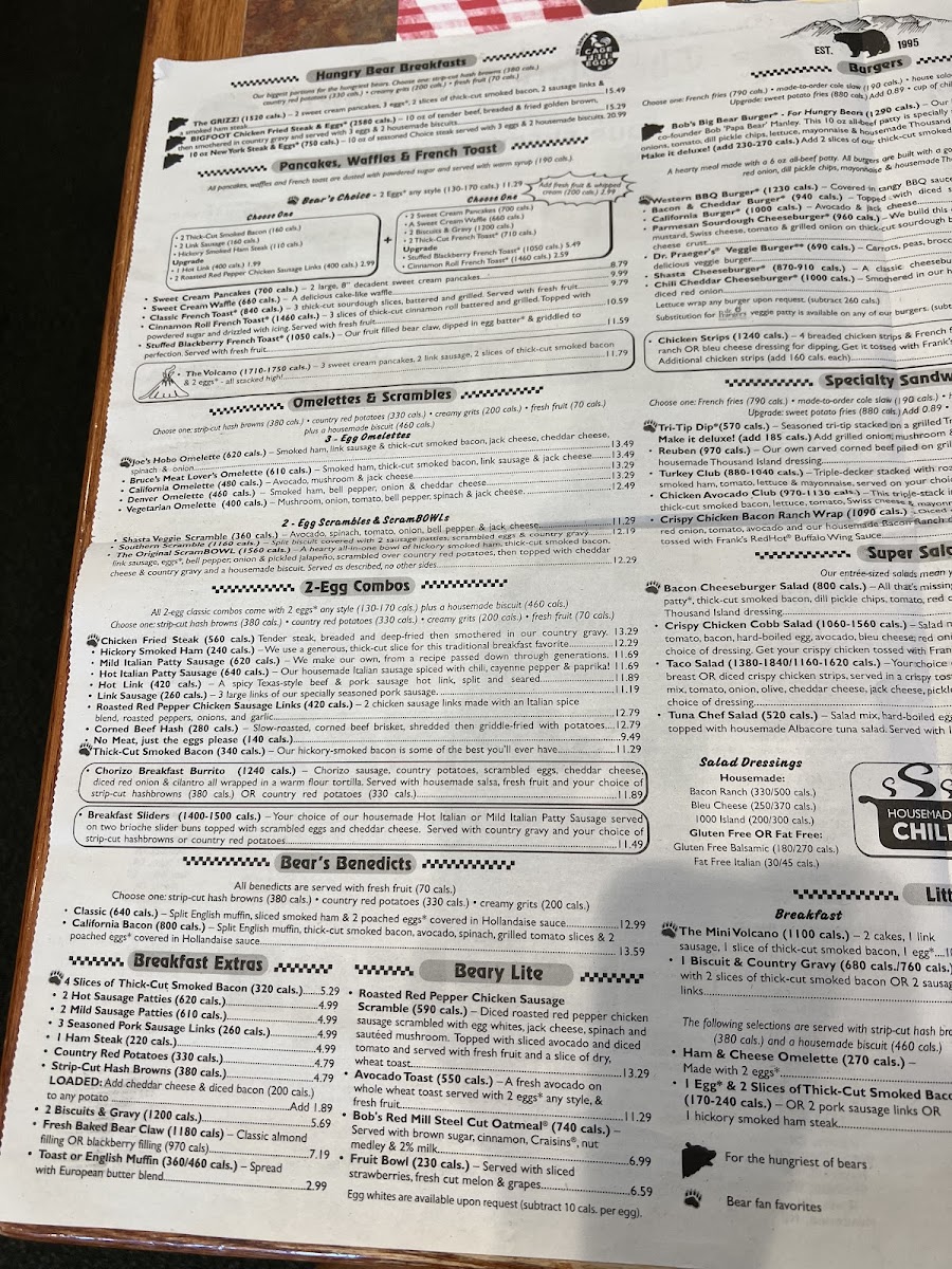 Menu Black Bear Diner Las Vegas - S. Las Vegas Blvd-6