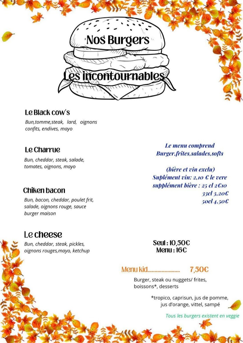 Menu Black Cow's Burger-3