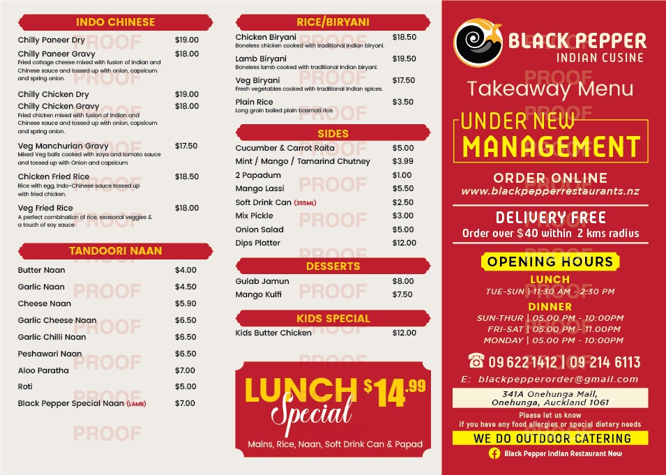 Menu Black Pepper Indian Restaurant-1