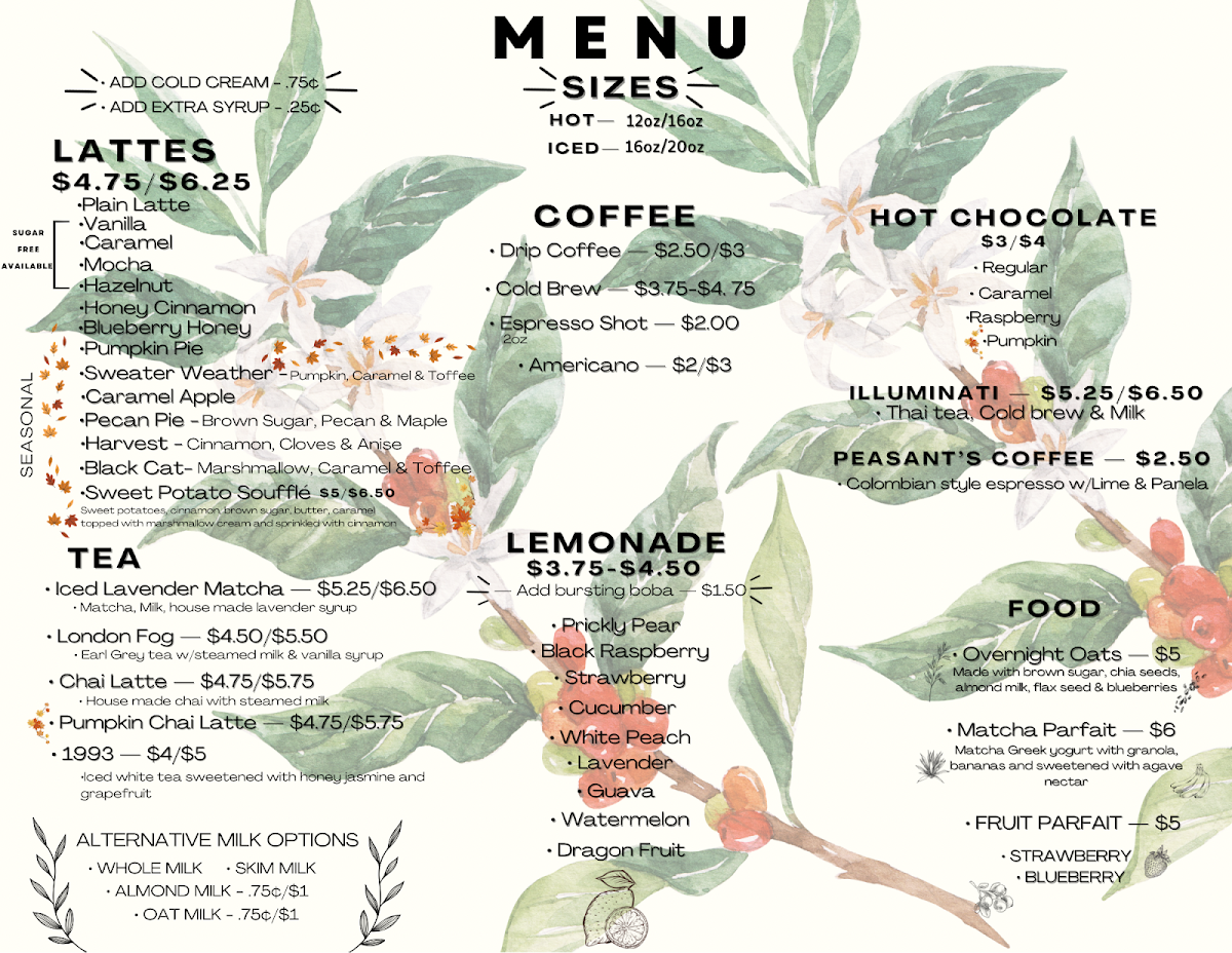 Menu Black Rabbit Coffee Roasters-1