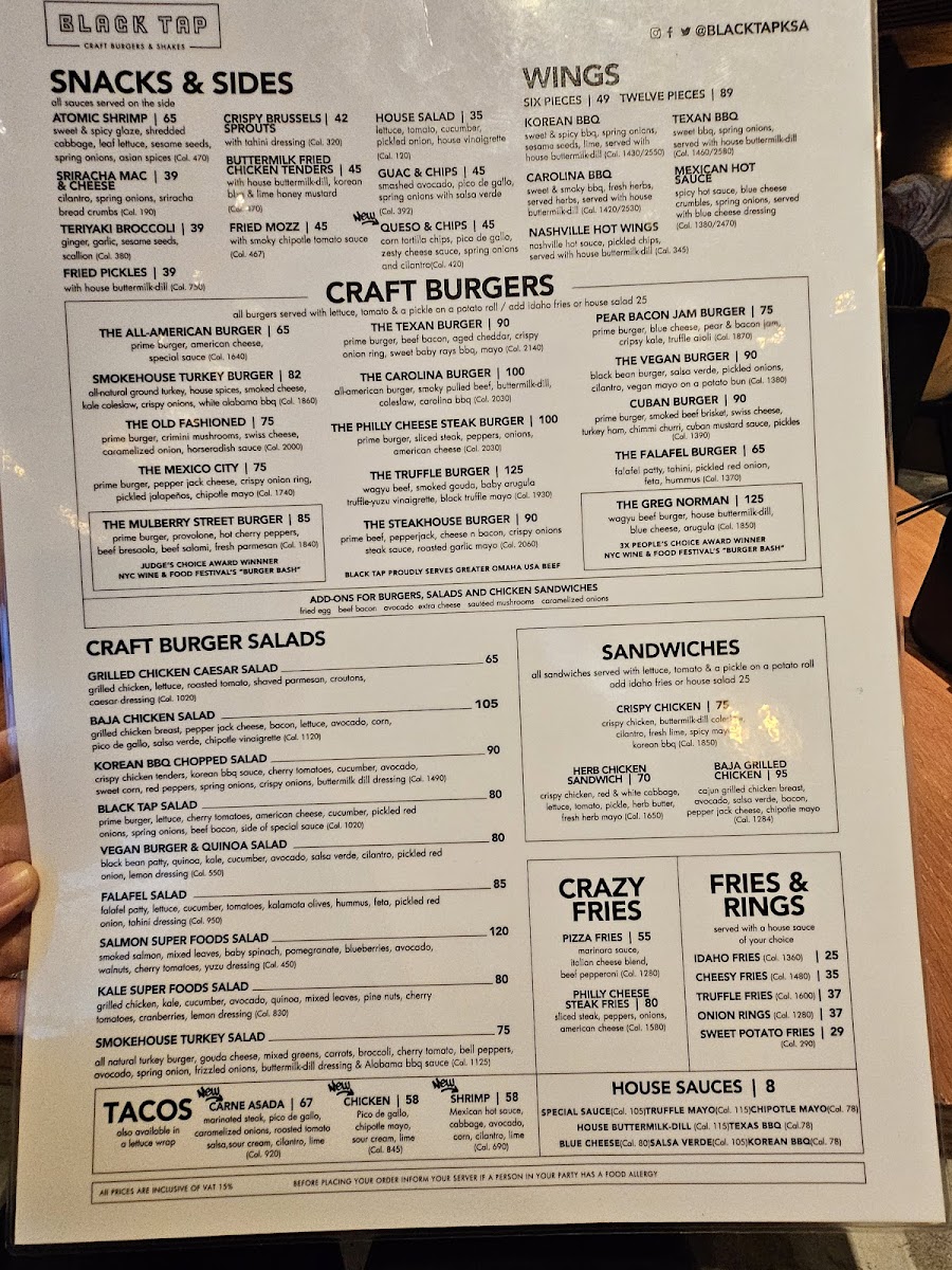 Menu Black Tap Kafd-3