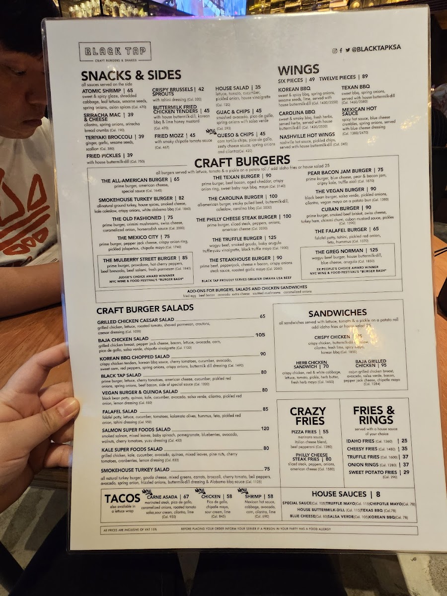 Menu Black Tap Kafd-4