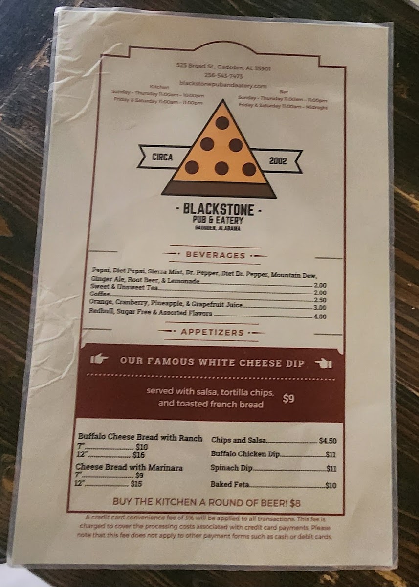 Menu Blackstone Pub & Eatery-2