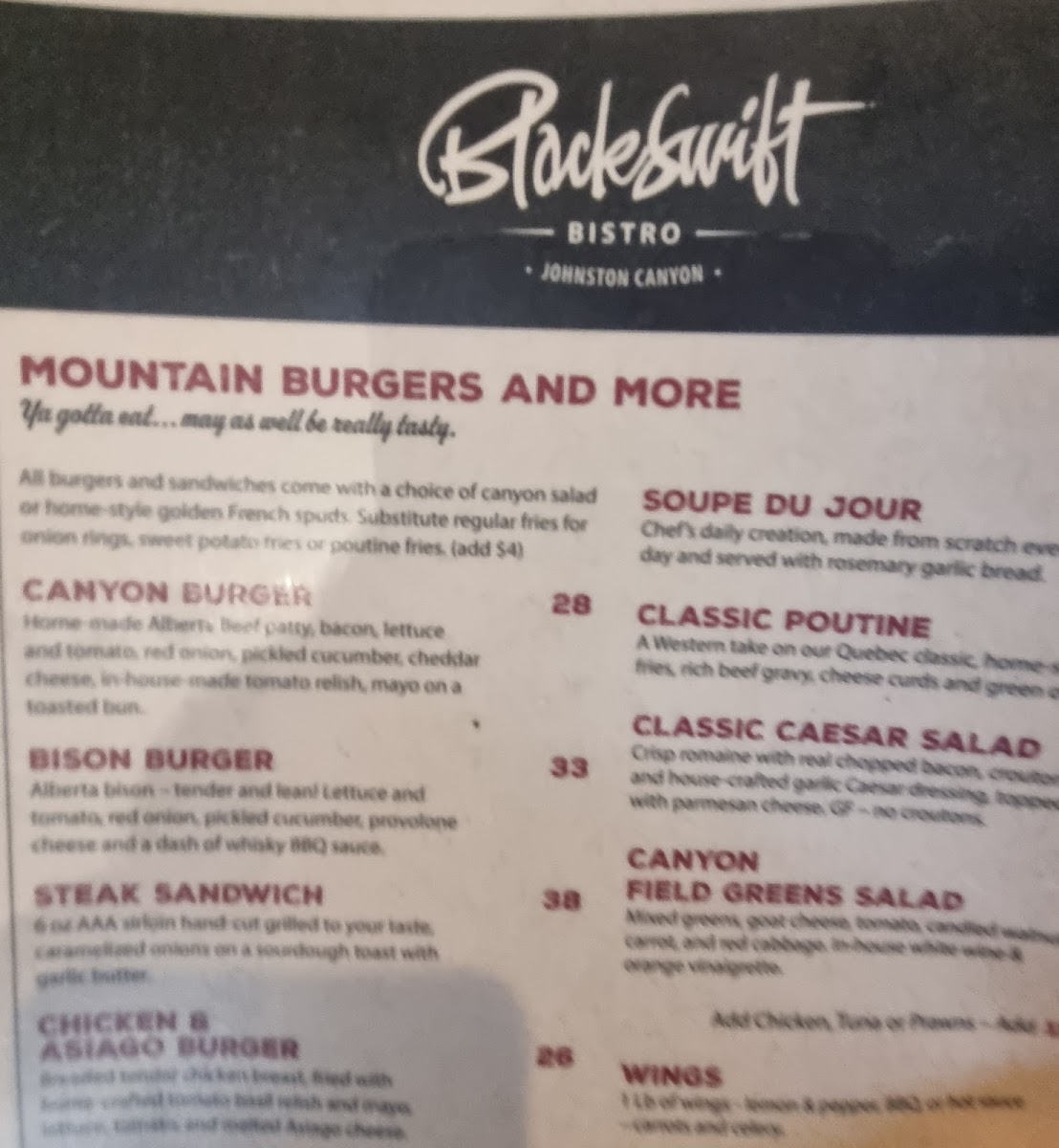 Menu Blackswift Bistro-10
