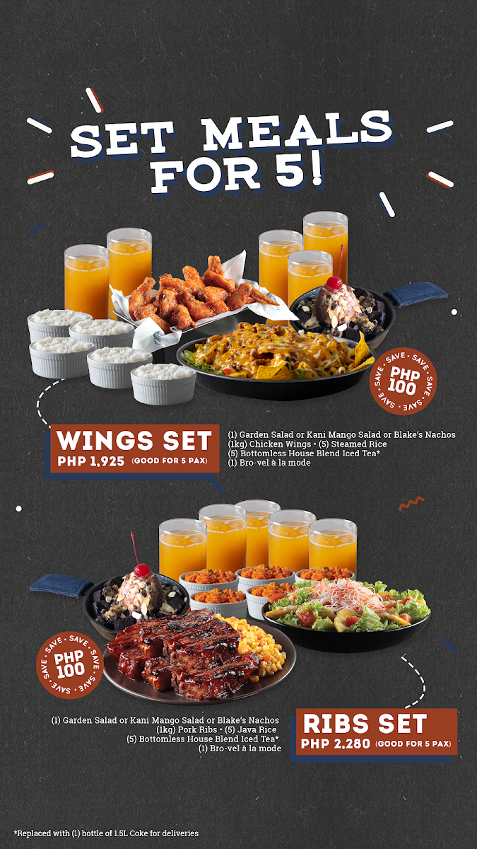 Menu Blake's Wings & Steaks - Marikina-6