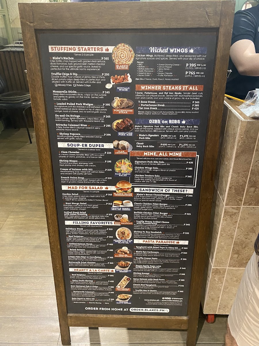 Menu Blake's Wings & Steaks - Marikina-7