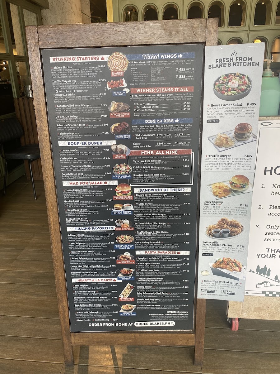 Menu Blake's Wings & Steaks - Marikina-8