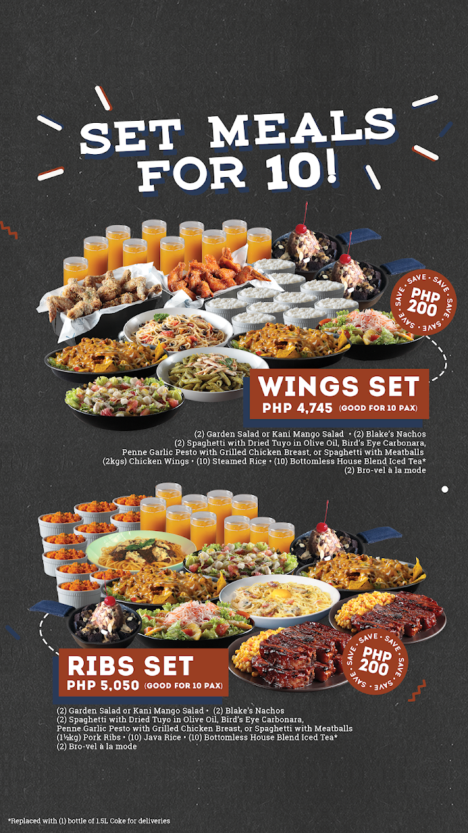 Menu Blake's Wings & Steaks - Marikina-9