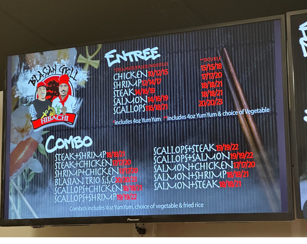 Menu Blasian Grill Hibachi-1