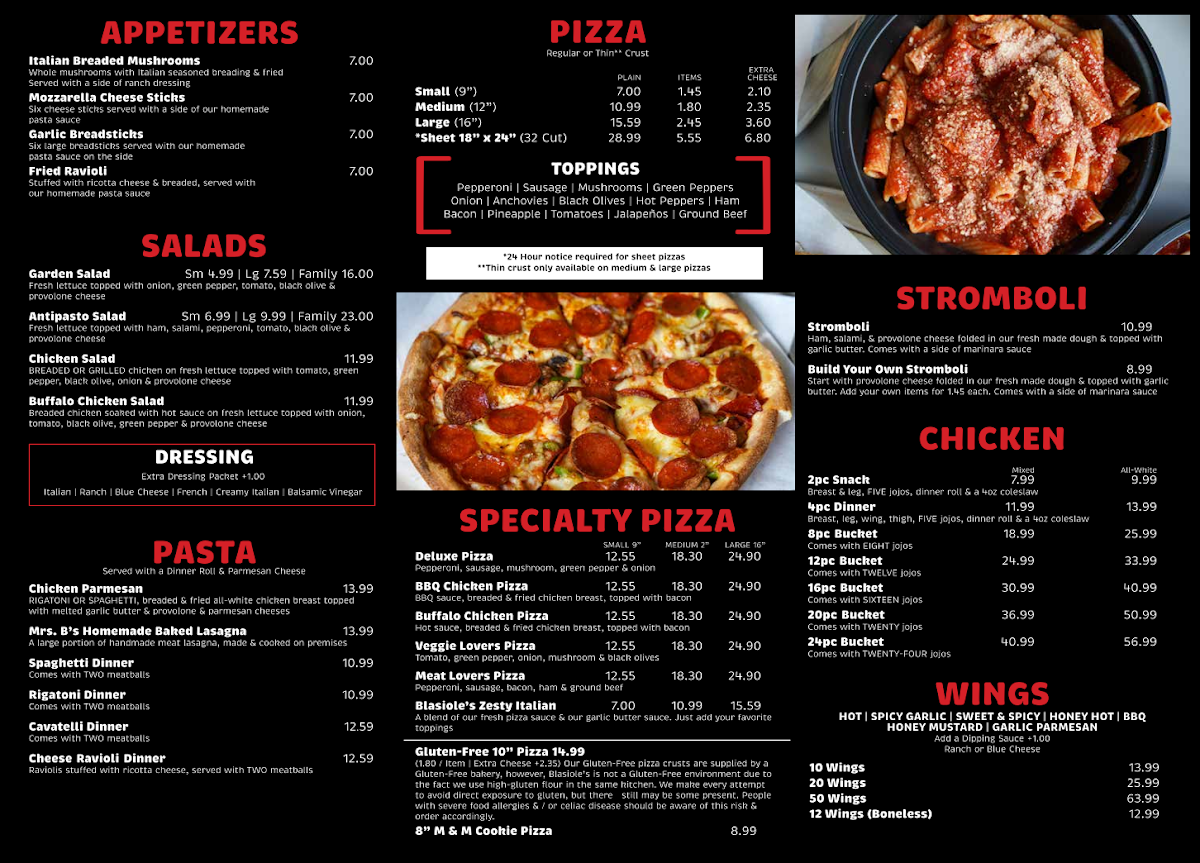 Menu Blasiole's Pizza-3