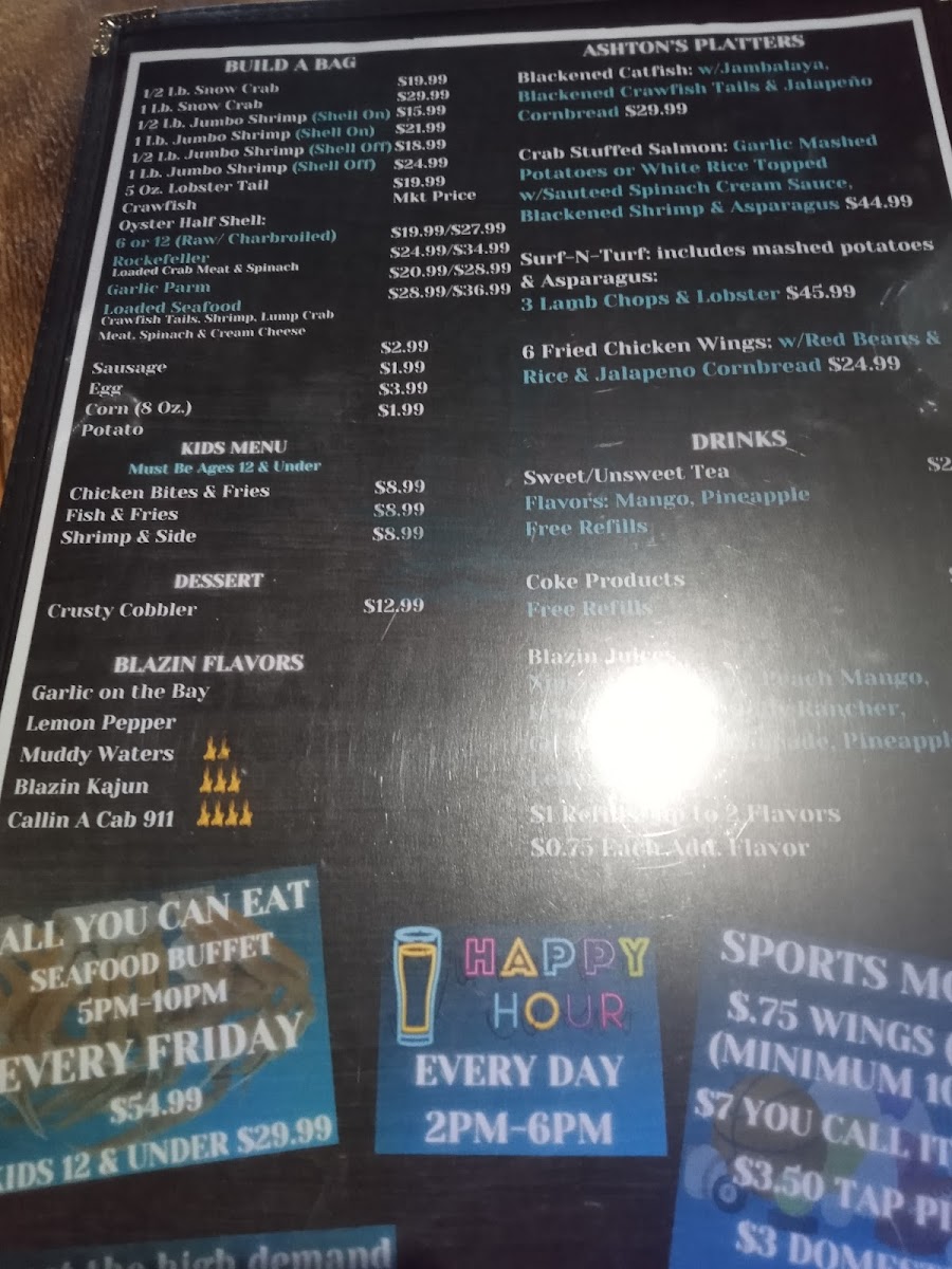 Menu Blazin Kajun-7