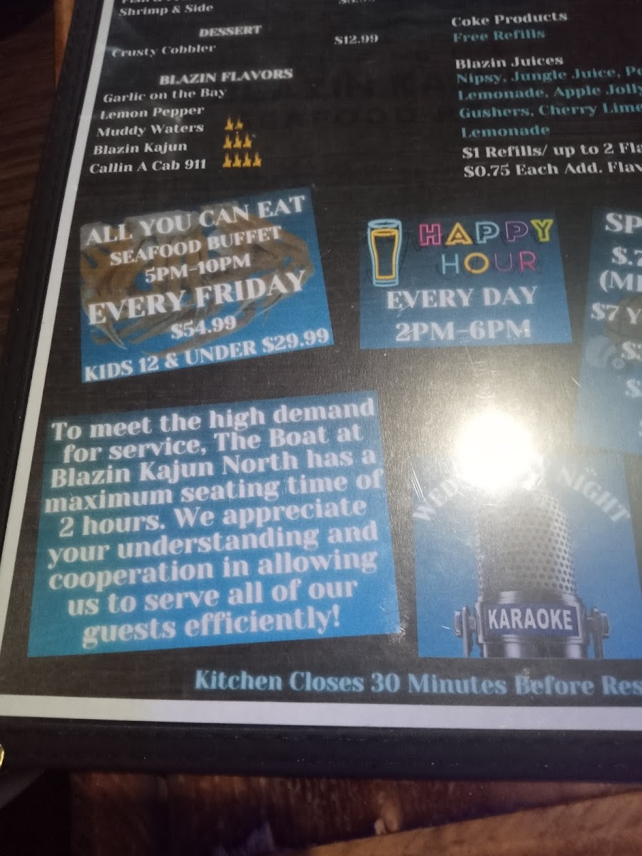 Menu Blazin Kajun-8